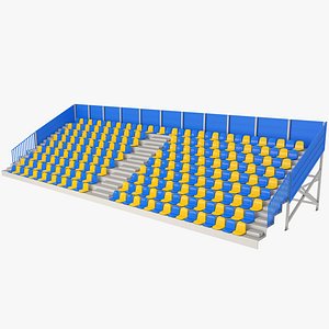 3D model Stadium Bleacher