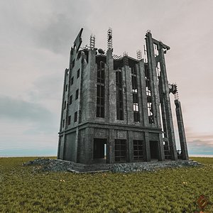 BUILDING DESTROYED APOCALYPSE WAR OLD RUIN SURVIVAL