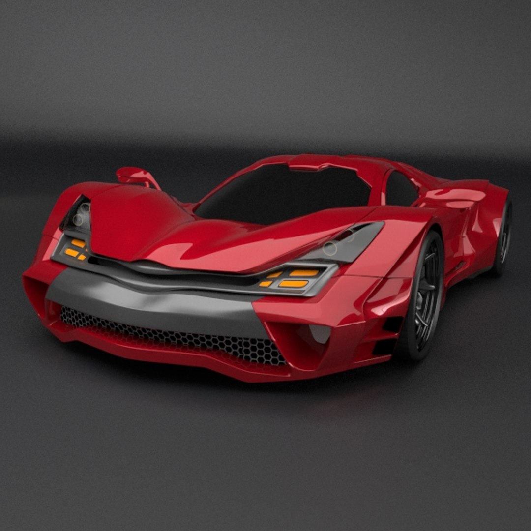 design concept sports car fbx