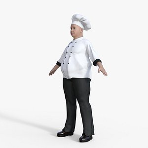 Realistic 3D Fat Chef
