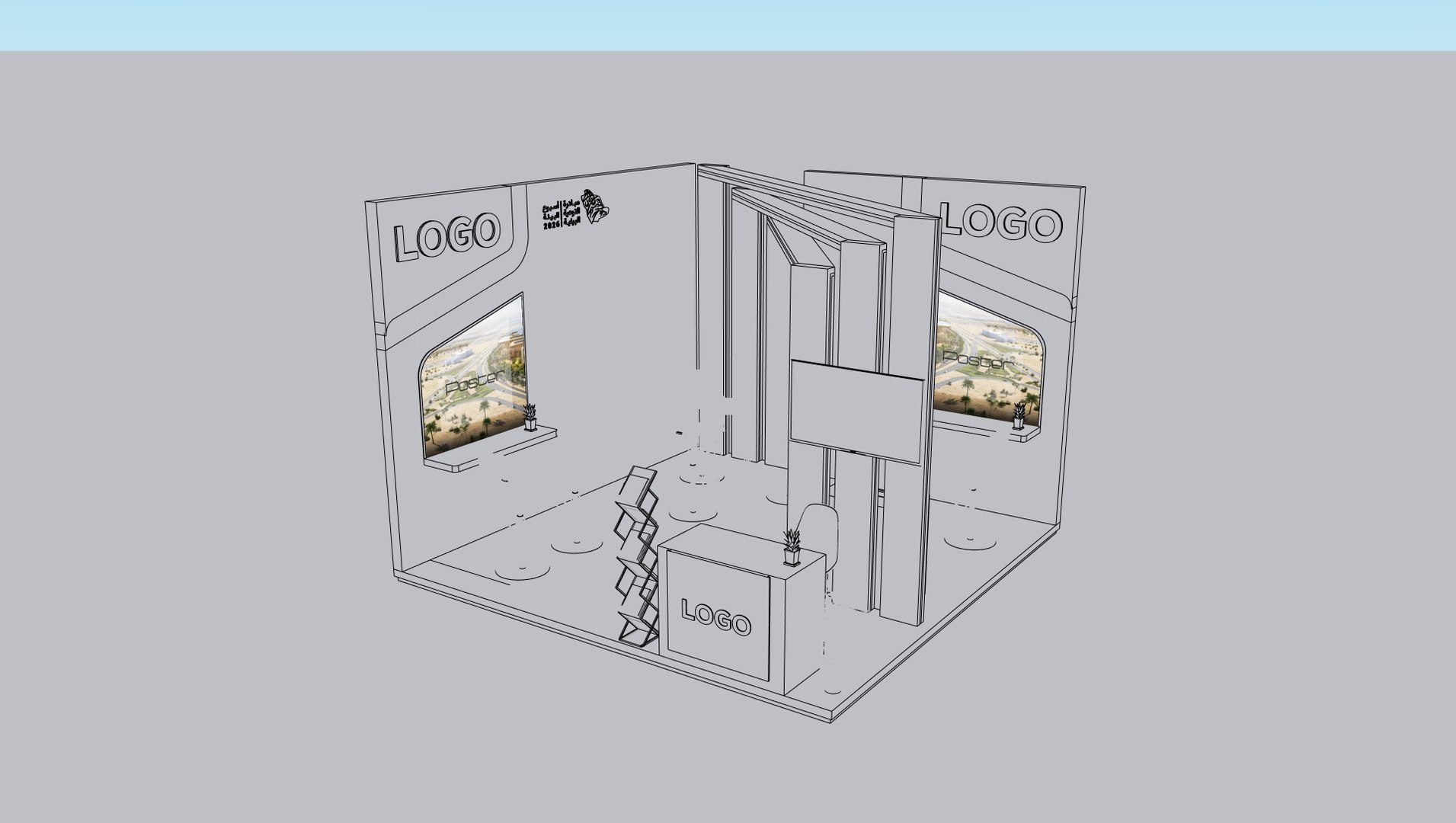 Modern Corner Booth Design 4x4 3D model https://p.turbosquid.com/ts-thumb/3I/FGpONu/wB/wire/jpg/1773052471/1920x1080/fit_q87/89b1971996a42c8bd1a5e653fba260167369e838/wire.jpg