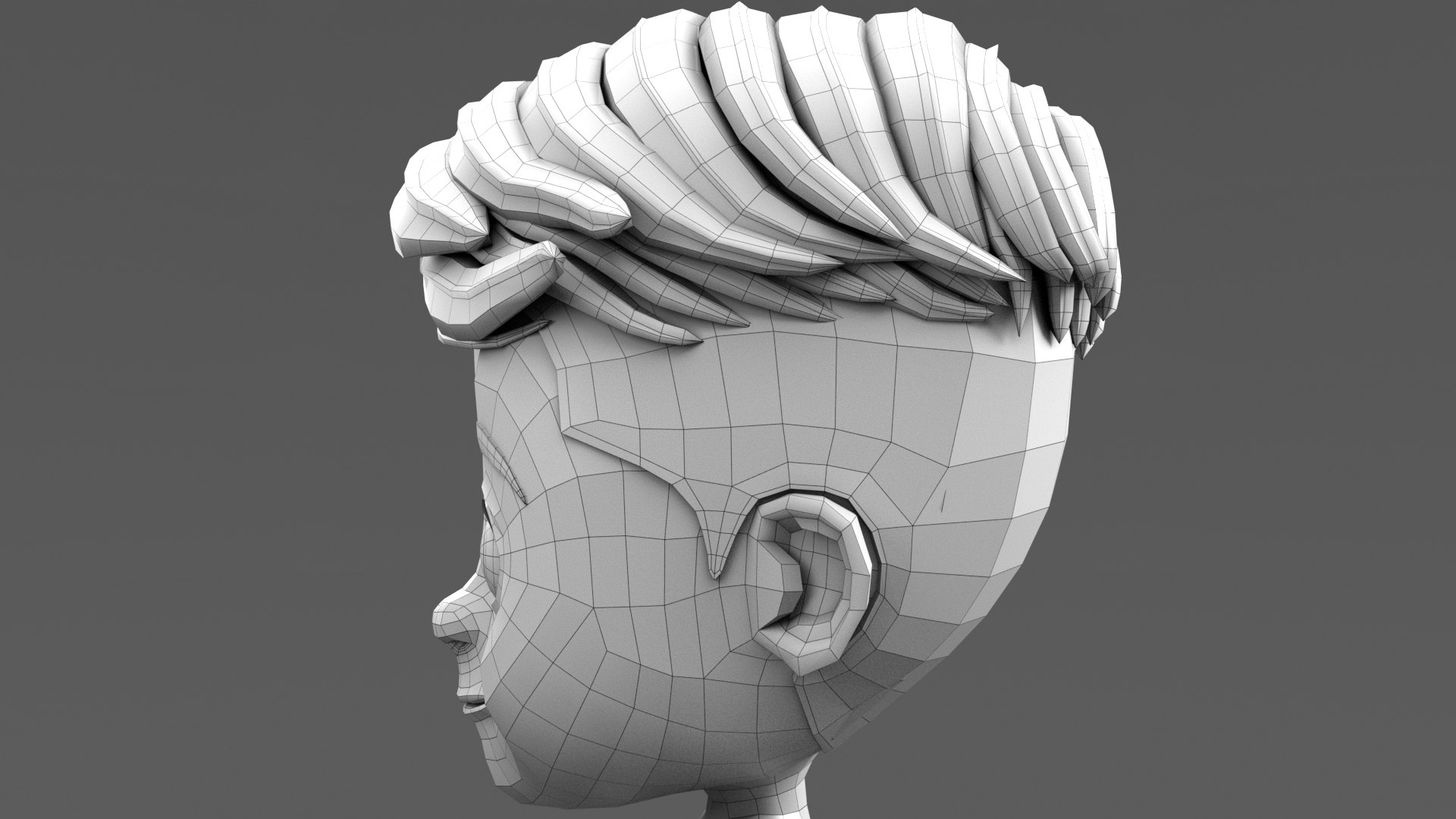 Stylized Cartoon Boy Character Base Mesh With Textures 3D Model ...