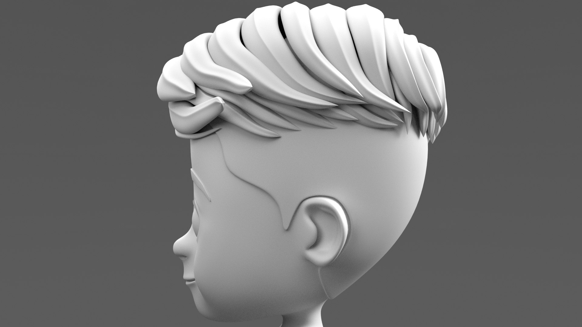 Stylized Cartoon Boy Character Base Mesh With Textures 3D Model ...
