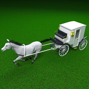 3D White Carriage 4K