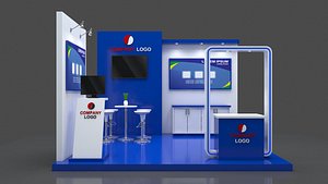 3D booth 4m x 4m model