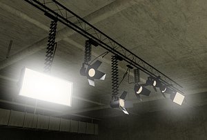 3d studio set lights model