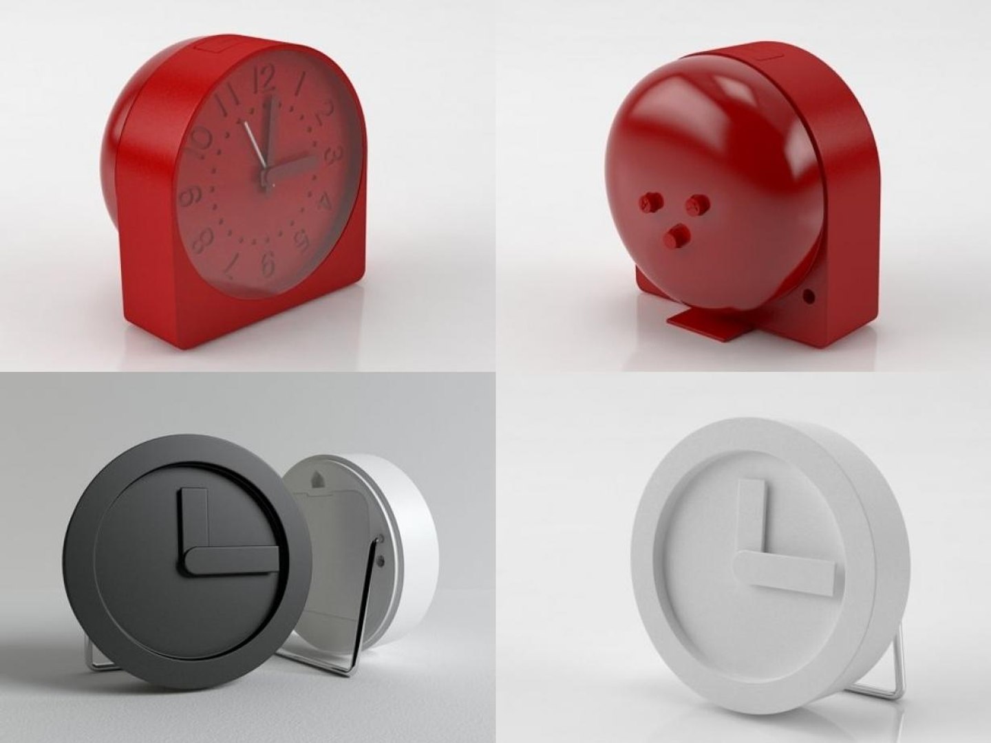 3D table clock set - TurboSquid 1176347