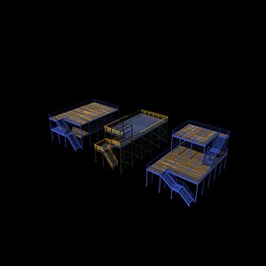 Mezzanine Flooring set 3D model