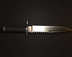 Cuchillo Rambo Modelo 3D $20 - .ma .fbx .obj .unknown - Free3D