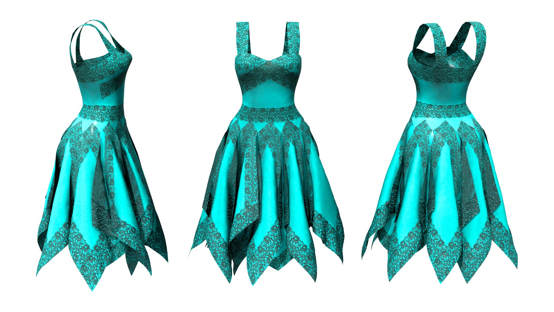 3D Fairy Evening Dress - TurboSquid 1845489