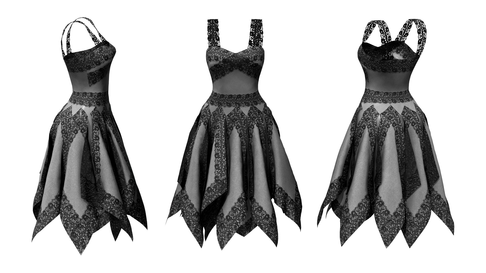 3d Fairy Evening Dress - Turbosquid 1845489