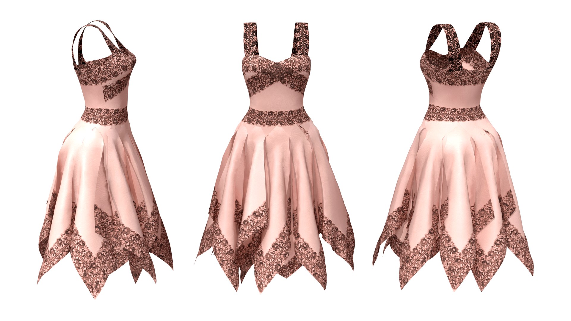 3D Fairy Evening Dress - TurboSquid 1845489