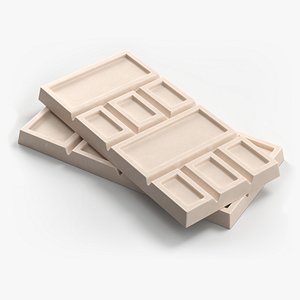 Chocolate Bars Stacked White