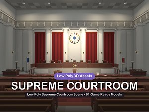 Low Poly Supreme Courtroom Scene