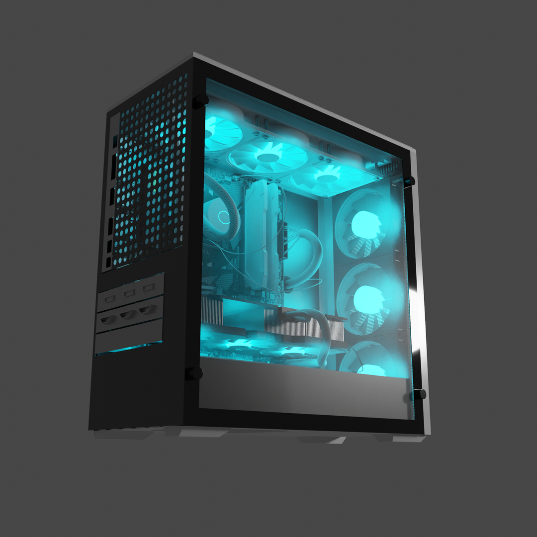 3D PC Case With Components - TurboSquid 1993712