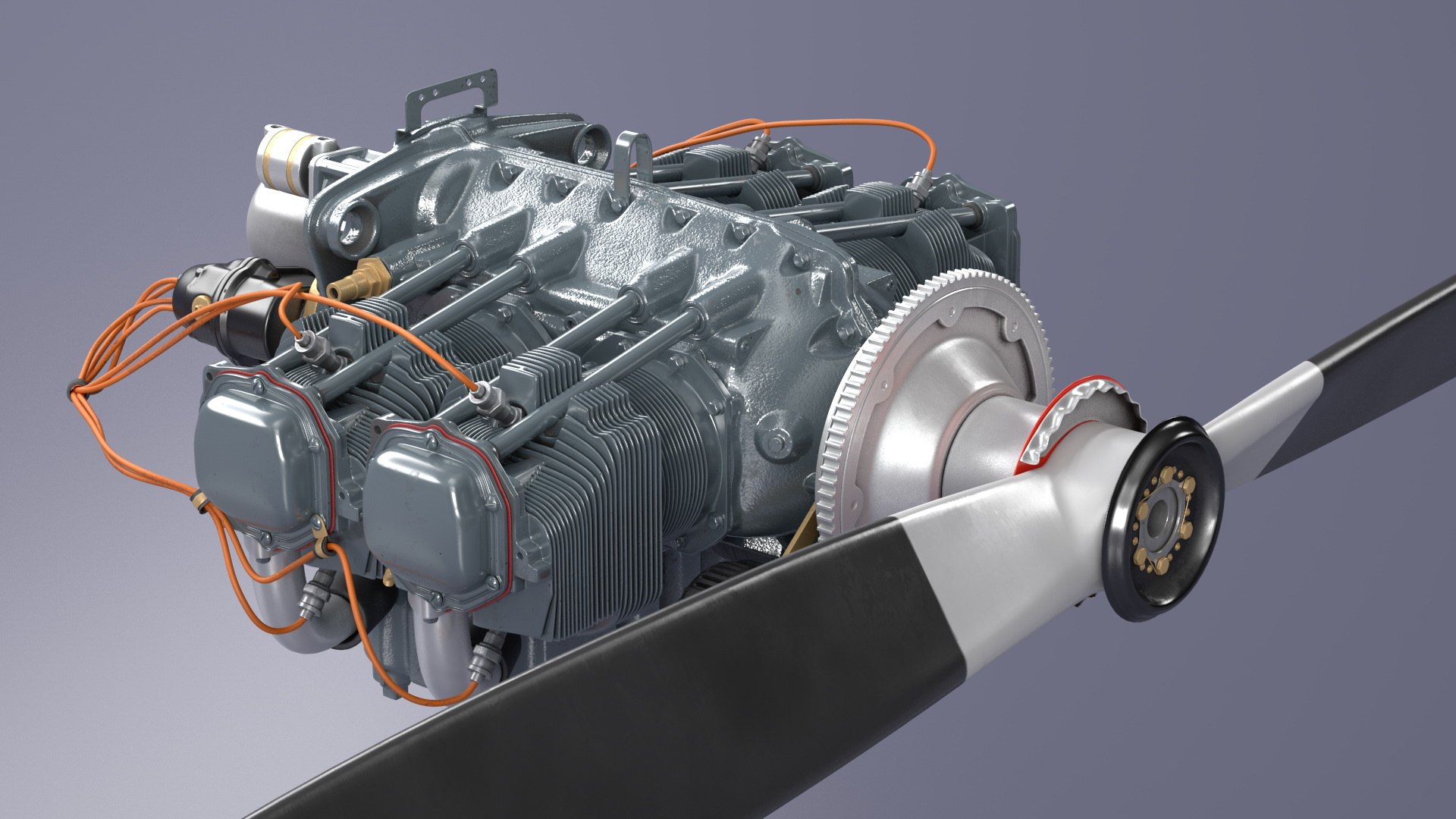 3D Piston Aero Engine model - TurboSquid 1987007