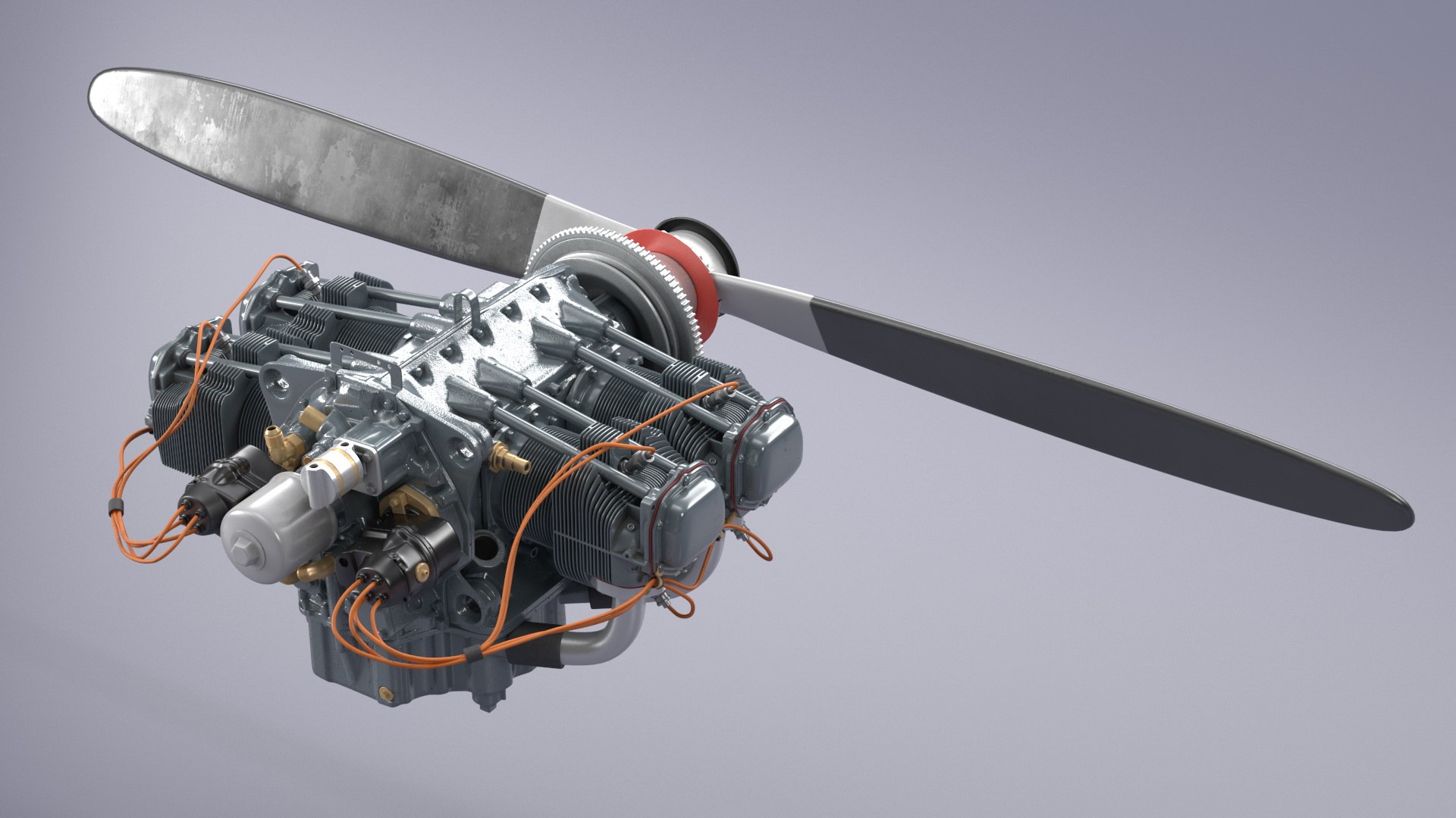 3D Piston Aero Engine model - TurboSquid 1987007