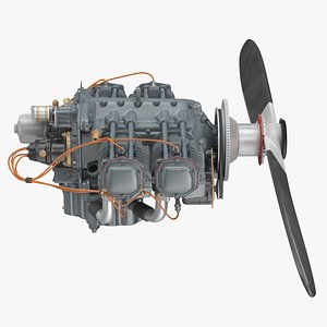 Piston aero engine 2 model - TurboSquid 1558731