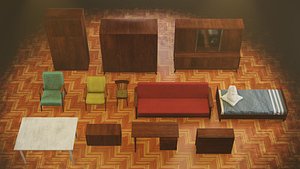 60s Soviet furniture set