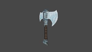 Low Poly Battle-Axe 3D model