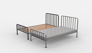 Old Bunk Bed 04 3D model