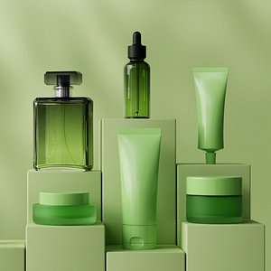 3D Cosmetics Models and Product Photography Props 3D model