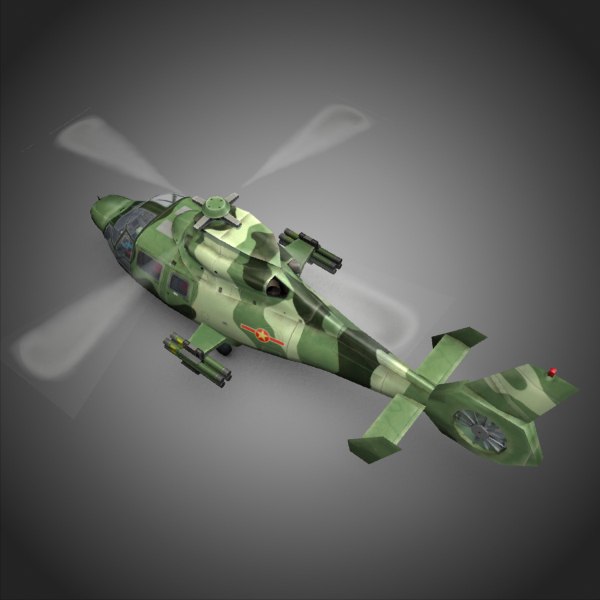 3d harbin z9 attack helicopter