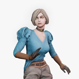 girl cartoon 3D model