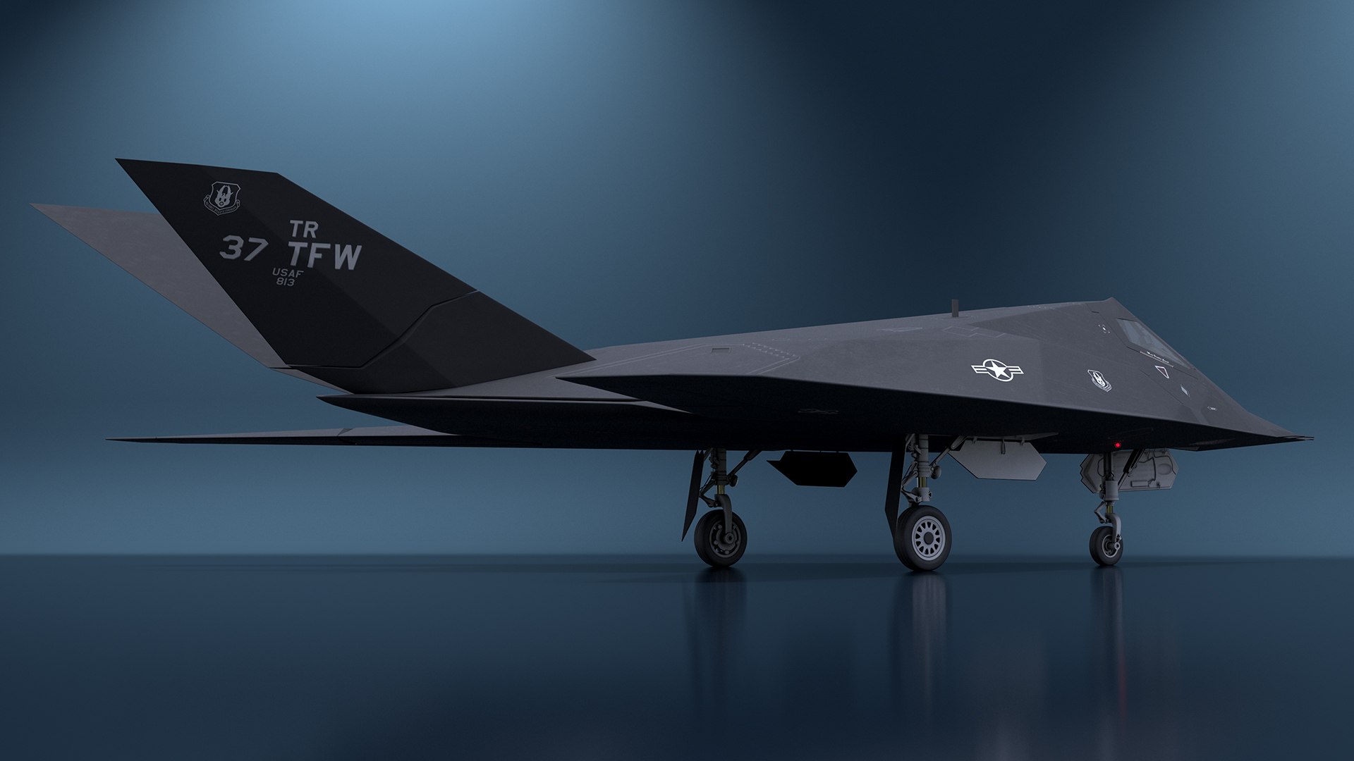 Lockheed F-117 Nighthawk Stealth Aircraft Simplified 3D model https://p.turbosquid.com/ts-thumb/3J/9D2CyK/Ea/lockheed_f117_nighthawk_stealth_aircraft_simplified_007/jpg/1733470154/1920x1080/fit_q87/6a5bb73f4fafc0832fb54cb8125e90a0ec0e44db/lockheed_f117_nighthawk_stealth_aircraft_simplified_007.jpg