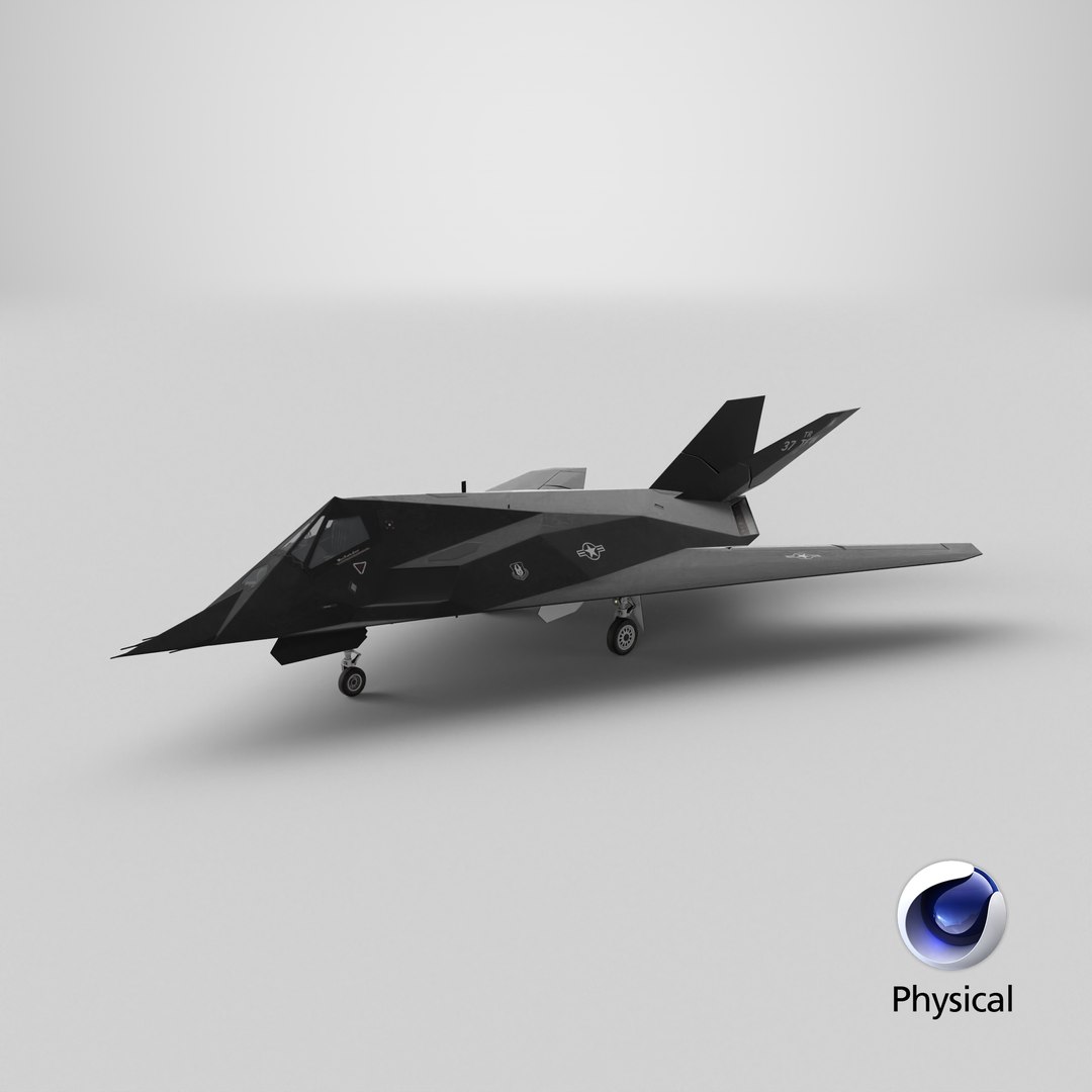 Lockheed F-117 Nighthawk Stealth Aircraft Simplified 3D model https://p.turbosquid.com/ts-thumb/3J/9D2CyK/Gp/stemcell_cinema_4d_physical_render/png/1737723575/1920x1080/fit_q87/83456b4281c31eb6315bb00a3bb8ebbd0db2c1a6/stemcell_cinema_4d_physical_render.jpg