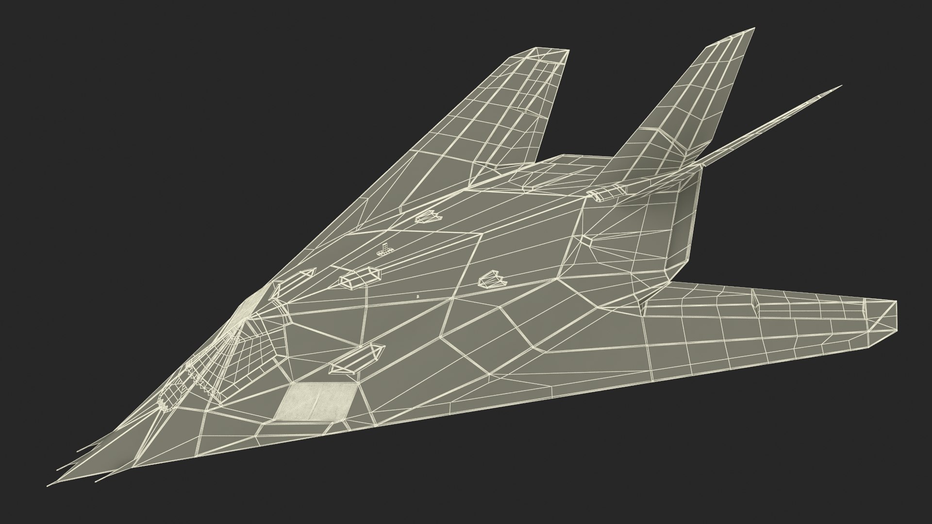Lockheed F-117 Nighthawk Stealth Aircraft Simplified 3D model https://p.turbosquid.com/ts-thumb/3J/9D2CyK/R3/lockheed_f117_nighthawk_stealth_aircraft_simplified_026/jpg/1733553471/1920x1080/fit_q87/b28e95744d7c079991b22e508600a5218252ee8b/lockheed_f117_nighthawk_stealth_aircraft_simplified_026.jpg