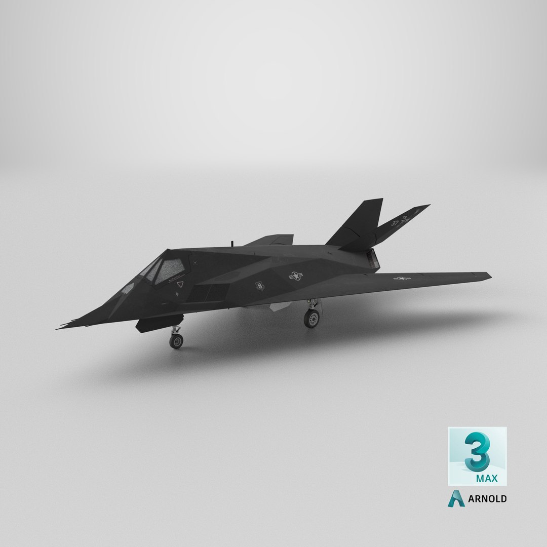 Lockheed F-117 Nighthawk Stealth Aircraft Simplified 3D model https://p.turbosquid.com/ts-thumb/3J/9D2CyK/sw/stemcell_max_arnold_render/png/1737723577/1920x1080/fit_q87/d892bdee2f8c335eb93e7f051ad7ab77fa362050/stemcell_max_arnold_render.jpg