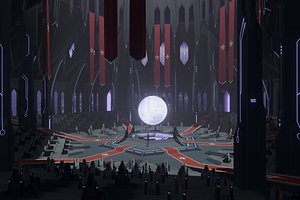 3D Sci-fi Congress house model