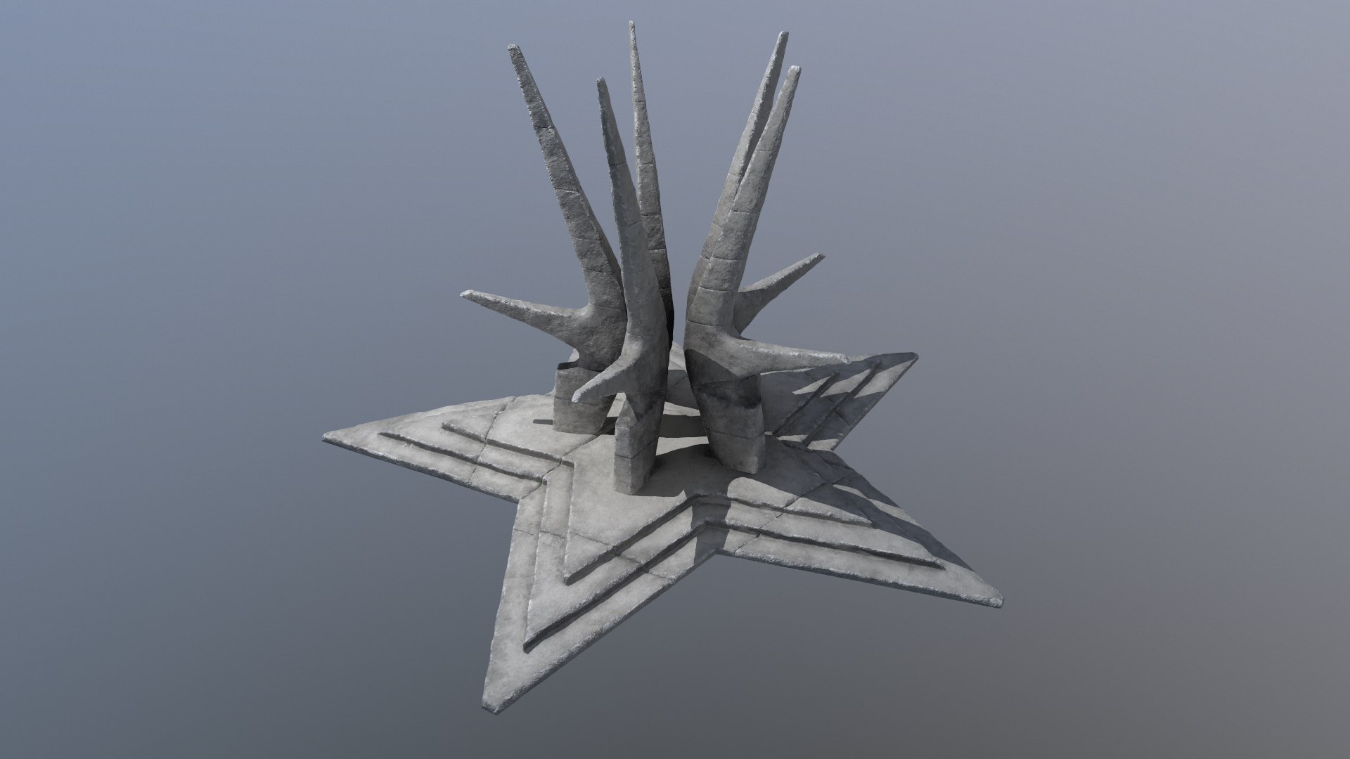 3D Brutalist Monument Model - TurboSquid 2110726