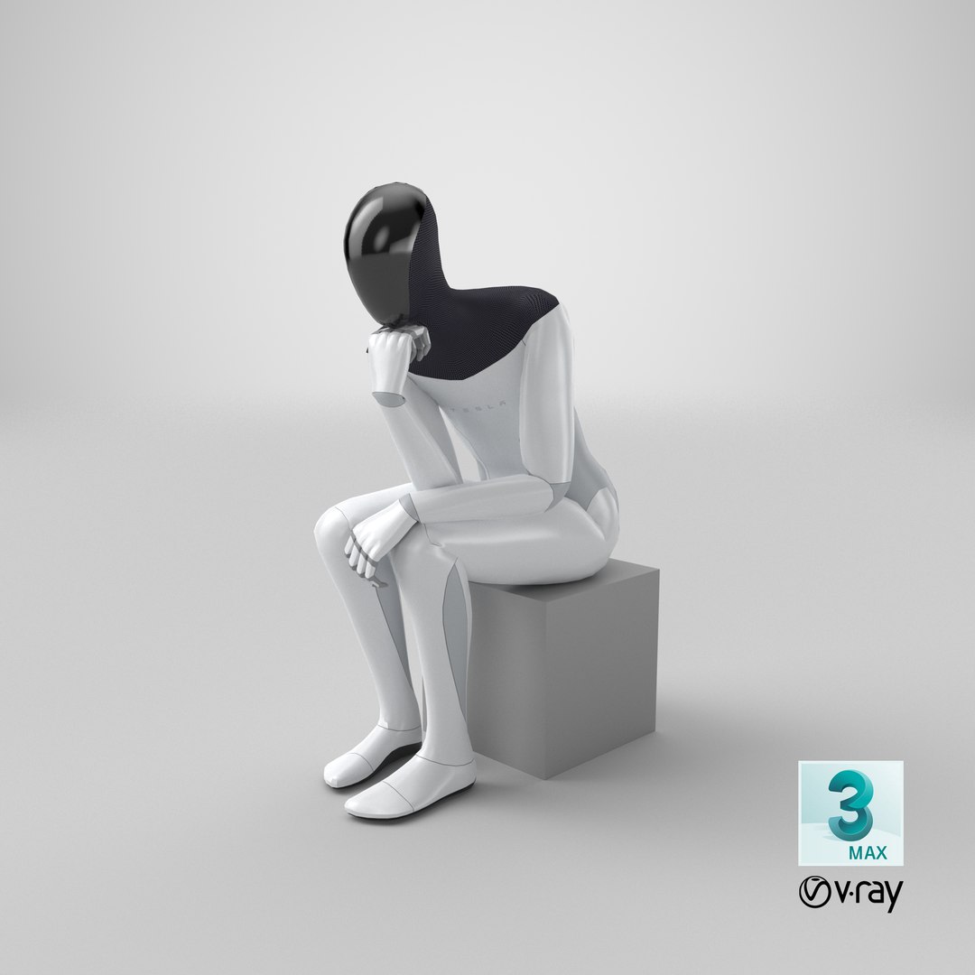 3D Tesla Bot Thinker Pose - TurboSquid 1807023