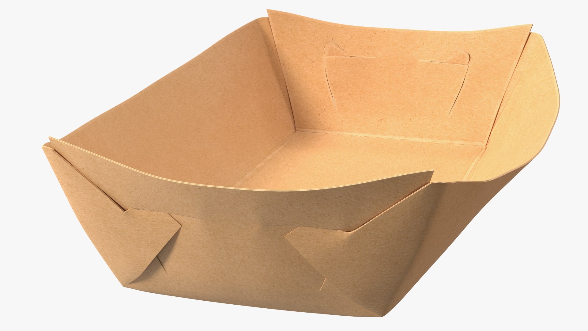Brown Kraft Paper Food Trays Set model TurboSquid 1815238
