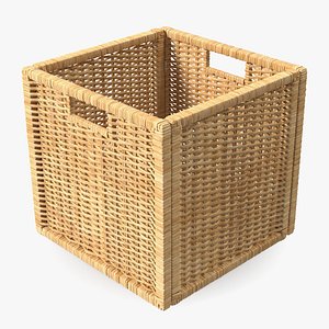 3D Rattan Storage Basket model