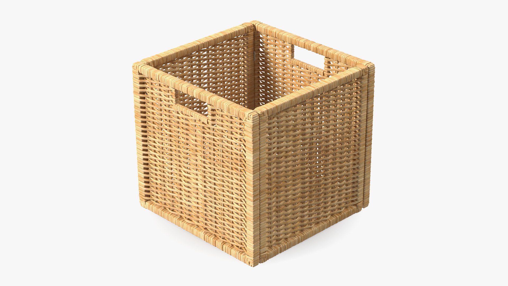 Rattan Storage Basket 3D model preview