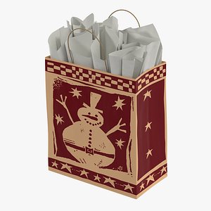 Christmas Bag with White paper