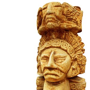 3d model aztec figure replica 2