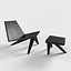 Chaise V-Easy pour hommes avec pouf