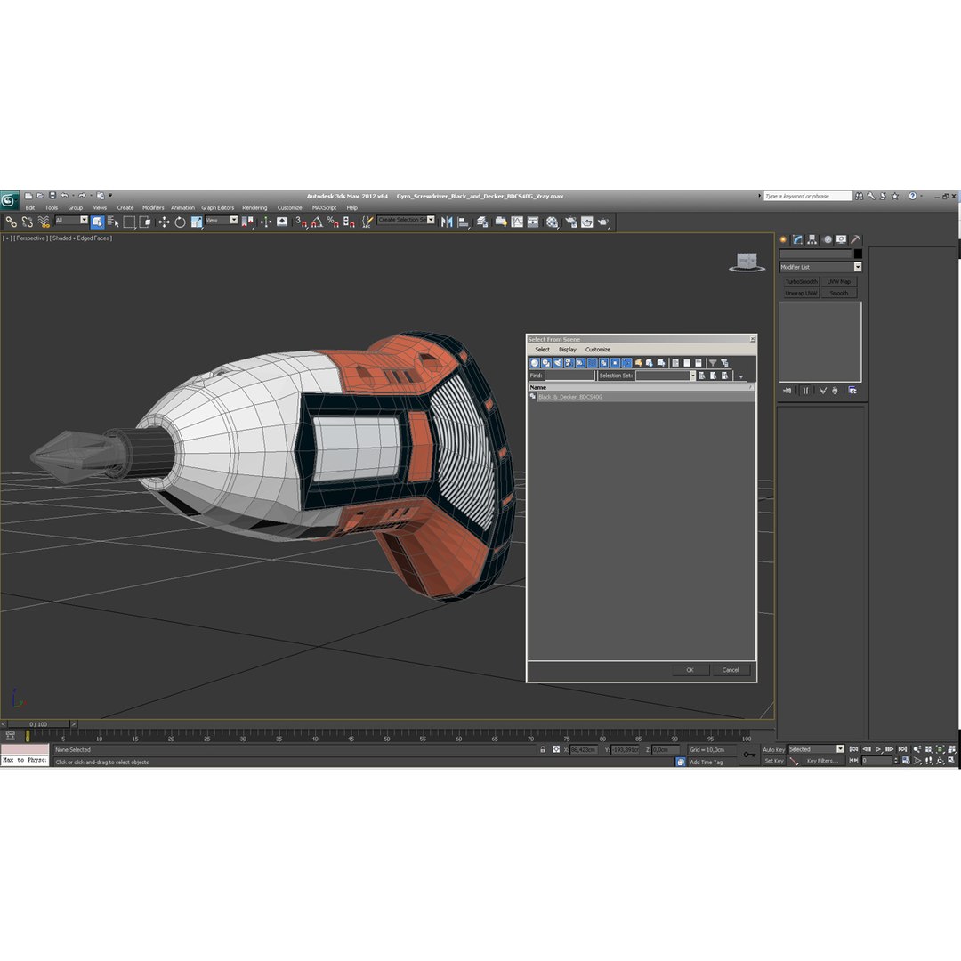 3d model of gyro screwdriver black decker