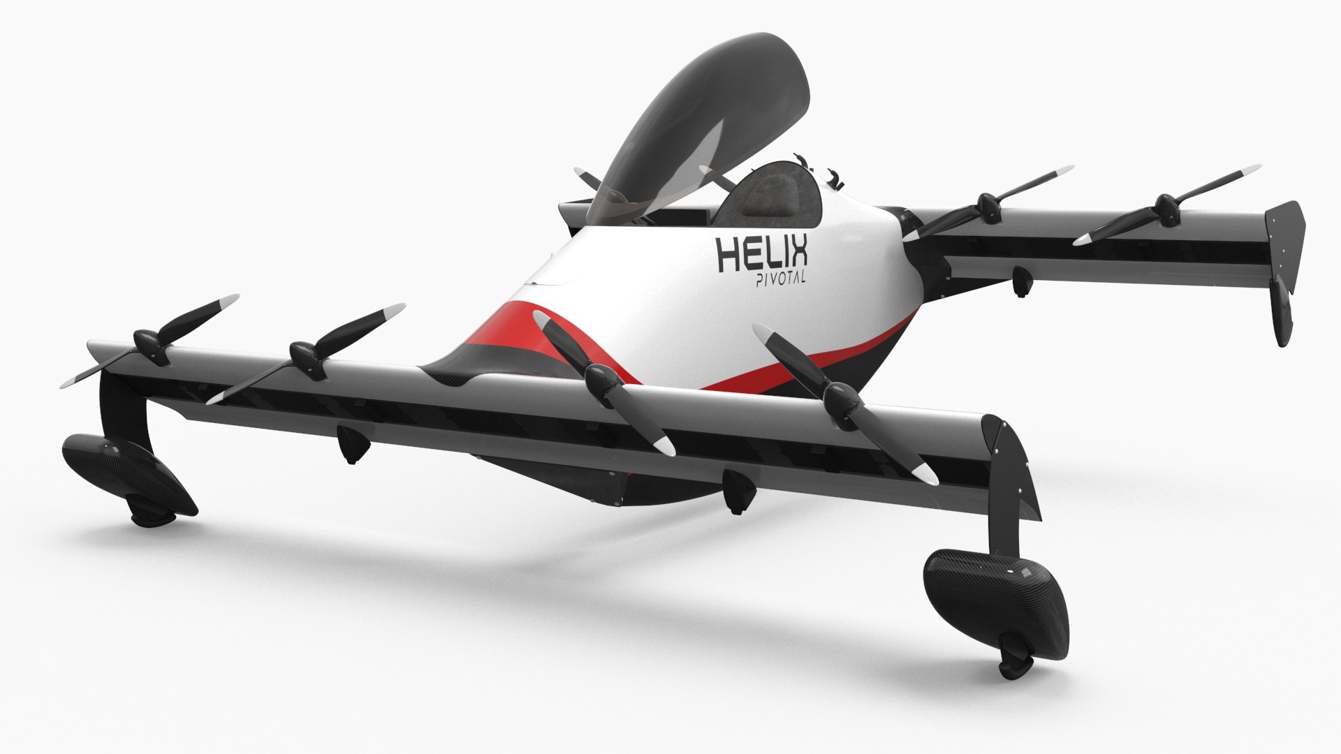 Helix Pivotal Electric VTOL Aircraft Rigged - TurboSquid 2268645