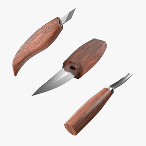 3D Wood Carving Knives Collection 2