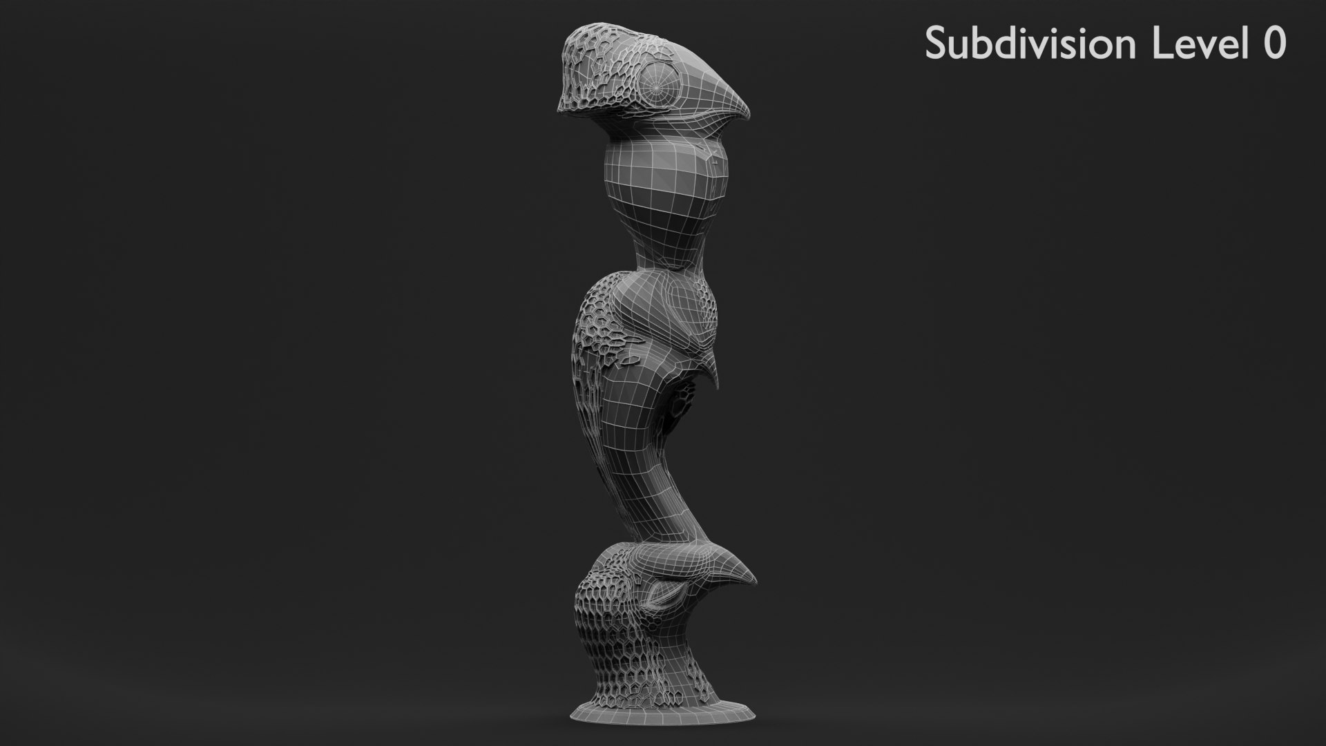 Dark Marble Bird Statue Model TurboSquid 1995409