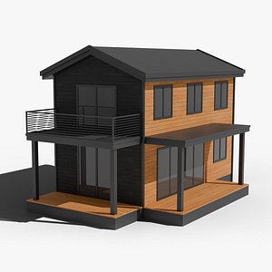 Prefab Steel House 3D model