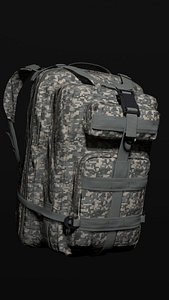 military backpack color 2 3D model