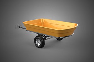 ATV UTV POLY DECK UTILITY TOWING TRAILER CARGO CART WAGON GARDEN