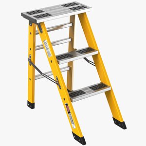 Detailed Step Ladder 3D model