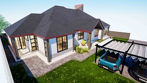 3D Bungalow Exterior And Interior